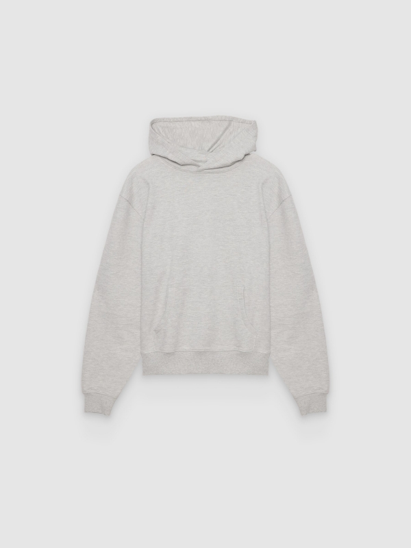  Basic regular hoodie light grey front view