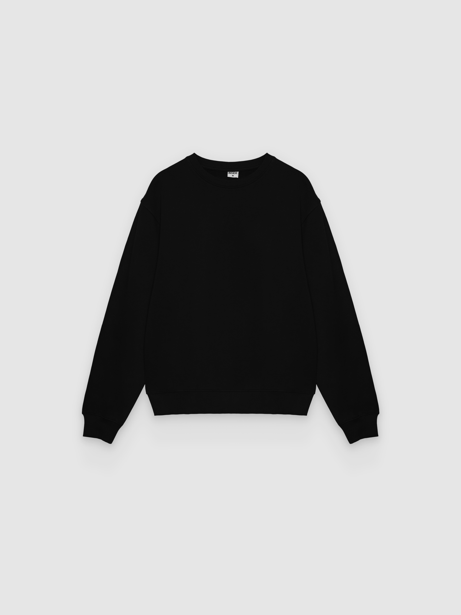  Sudadera básica oversize negro vista frontal