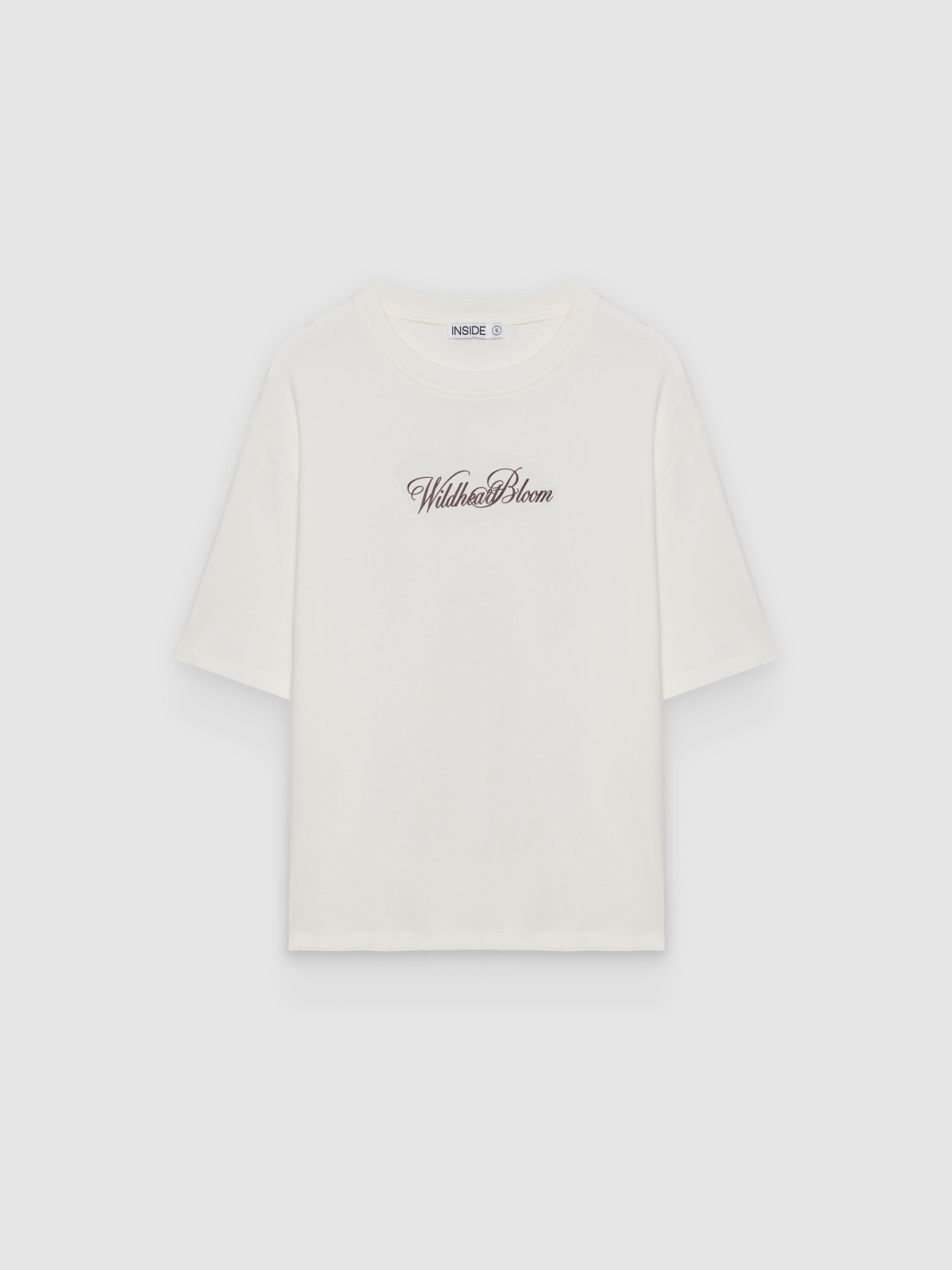 %Pto% Camiseta oversize estampado blanco roto vista frontal