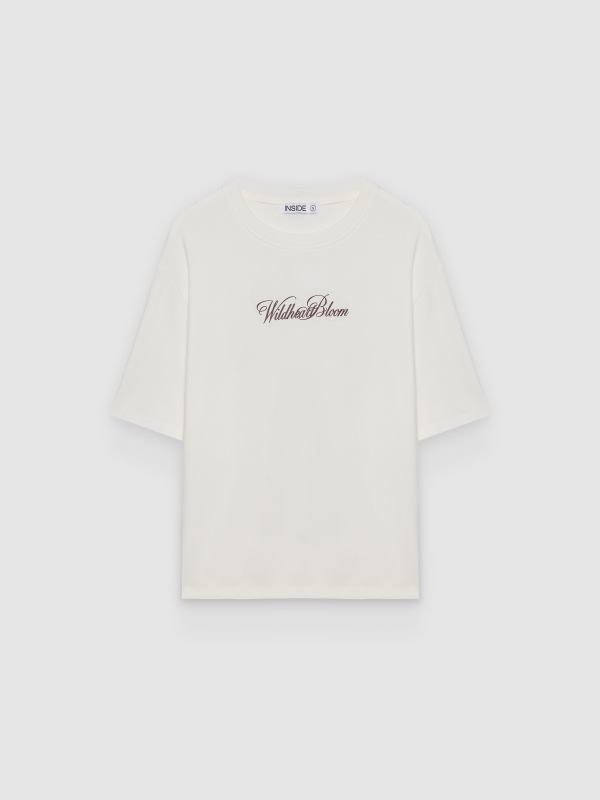  Camiseta oversize estampado blanco roto vista frontal