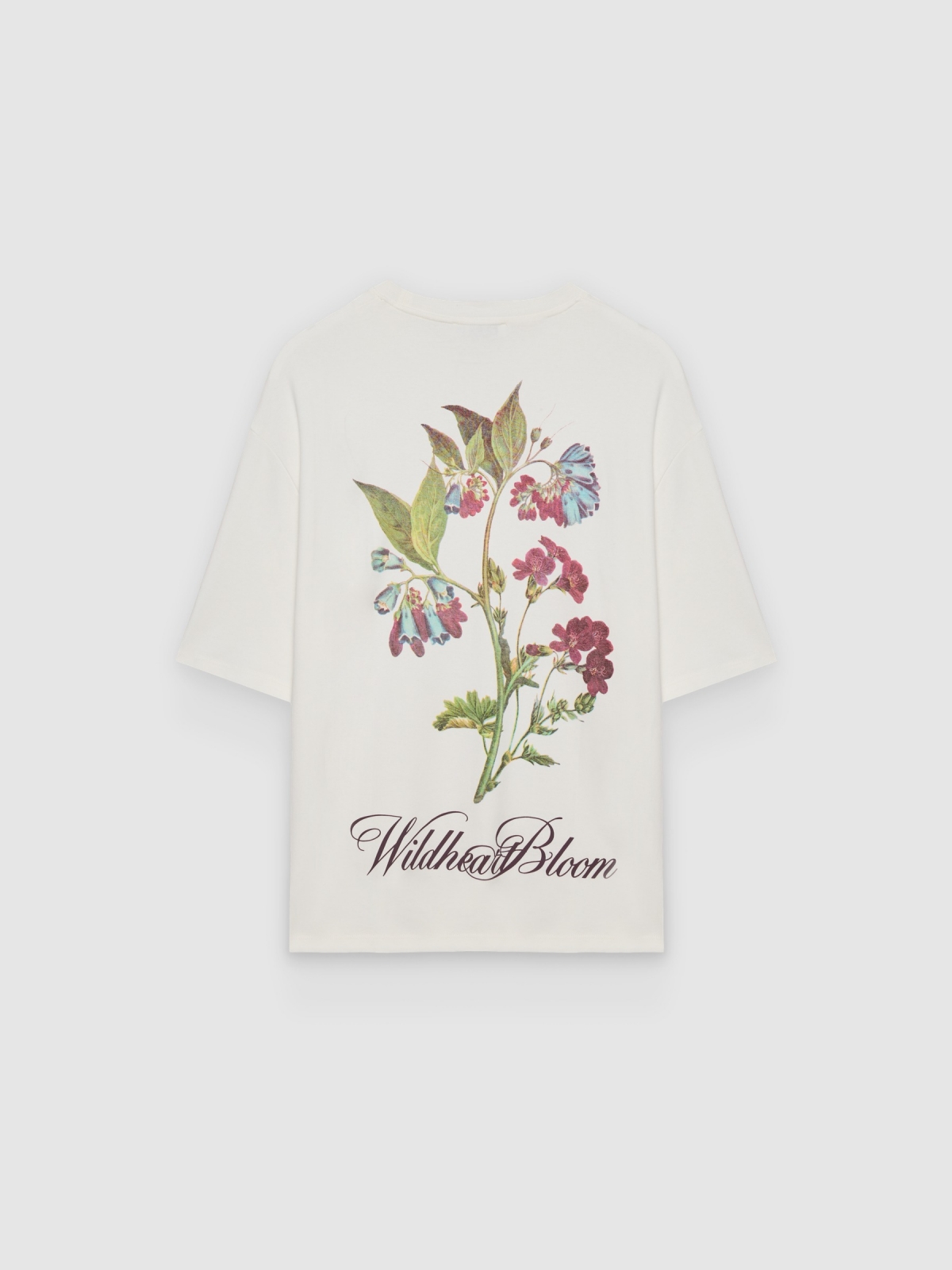 Camiseta oversize estampado blanco roto vista trasera