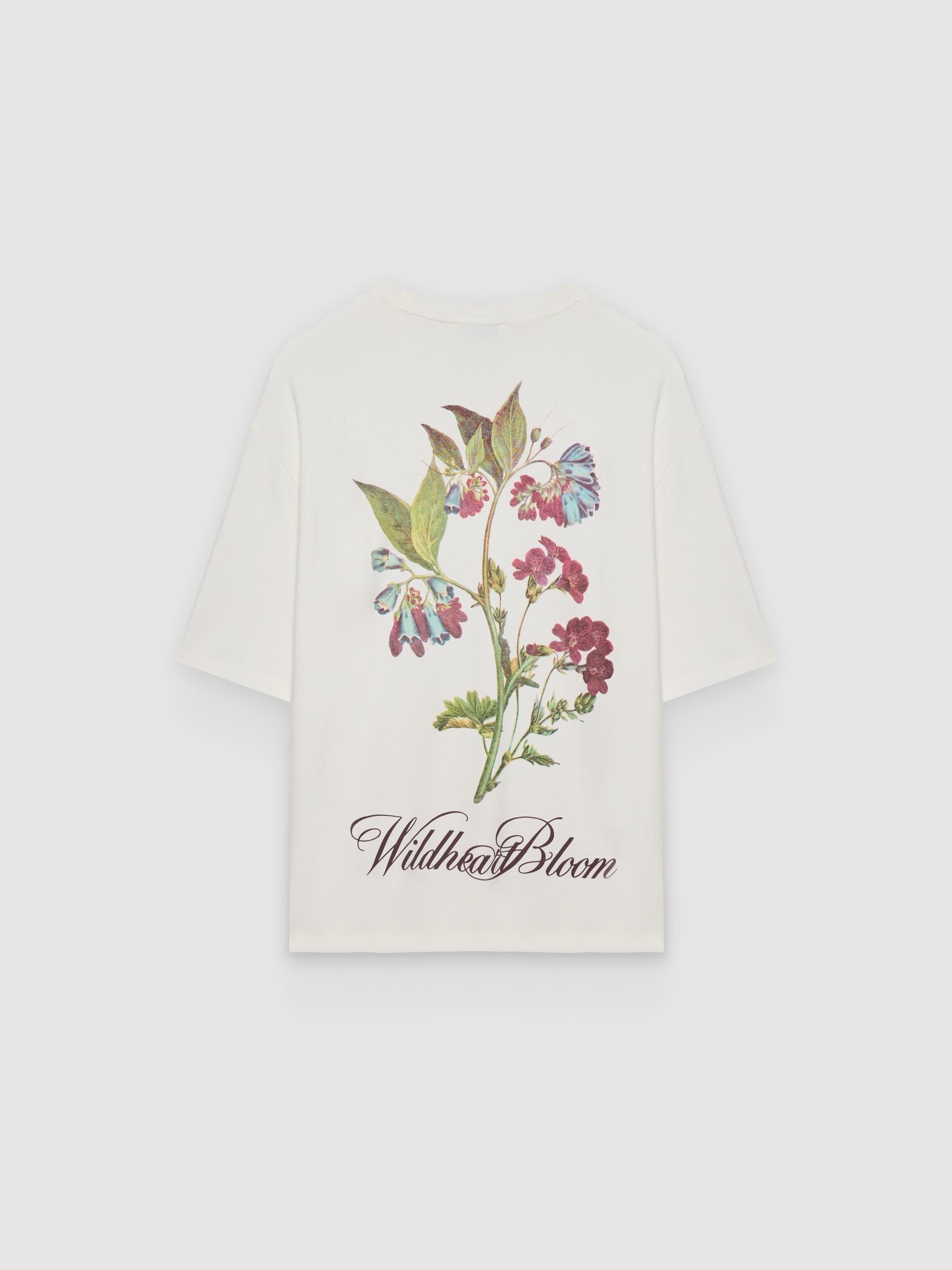 Camiseta oversize estampado blanco roto vista media frontal