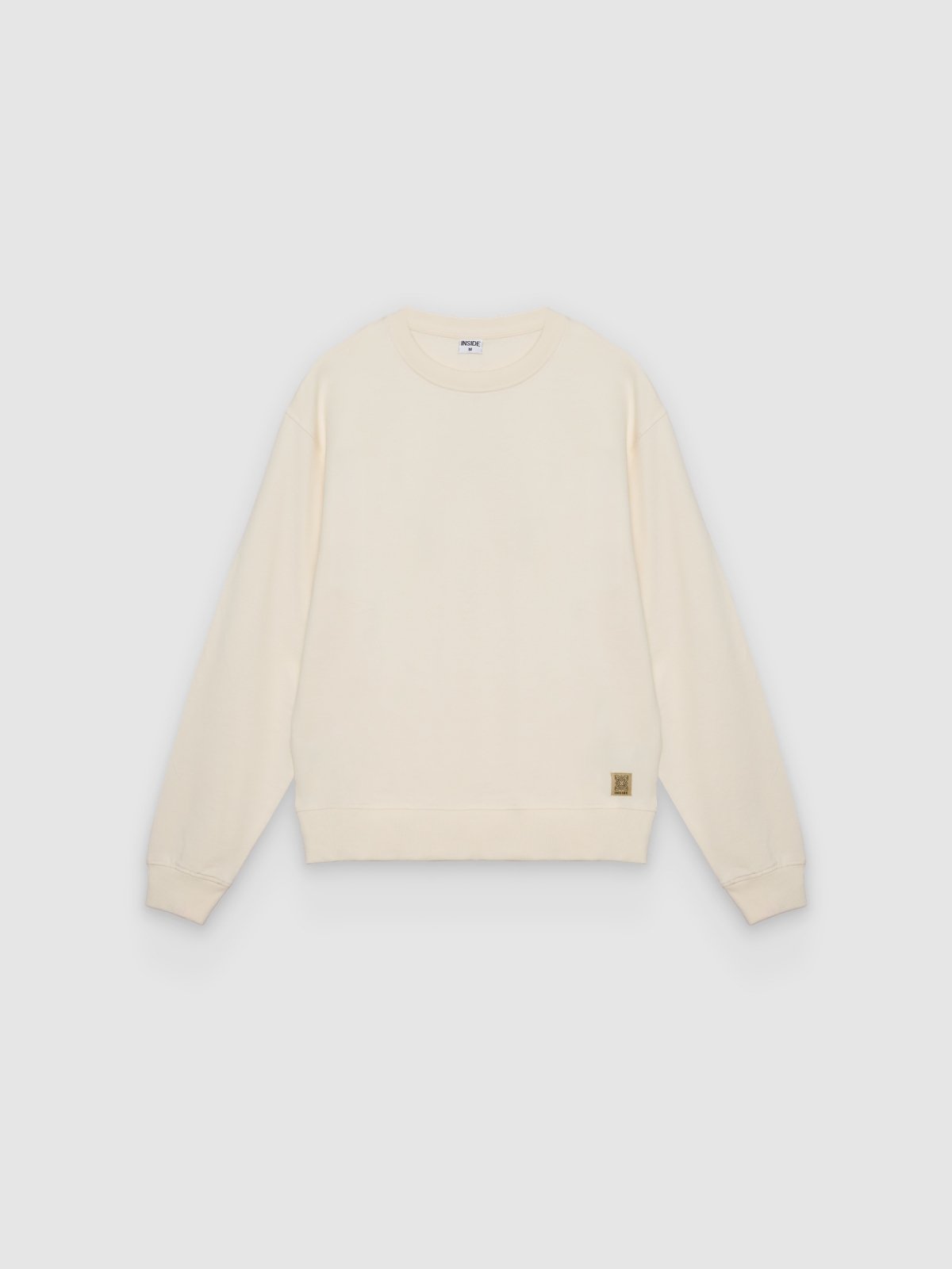 %Pto% Sudadera básica oversize crudo vista frontal