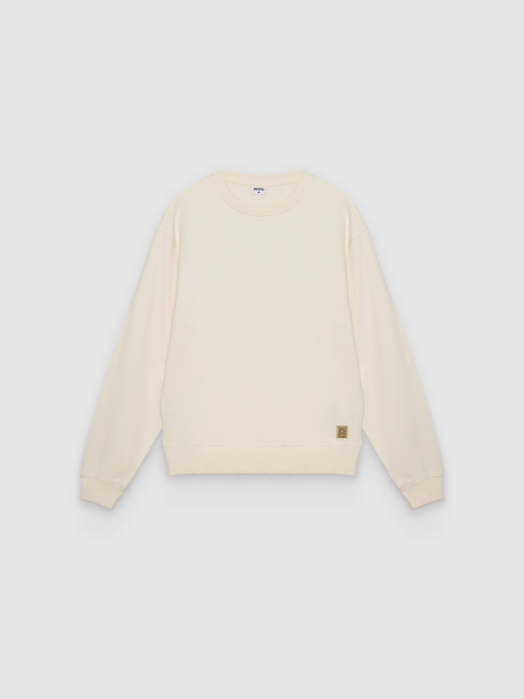  Sudadera básica oversize crudo vista frontal