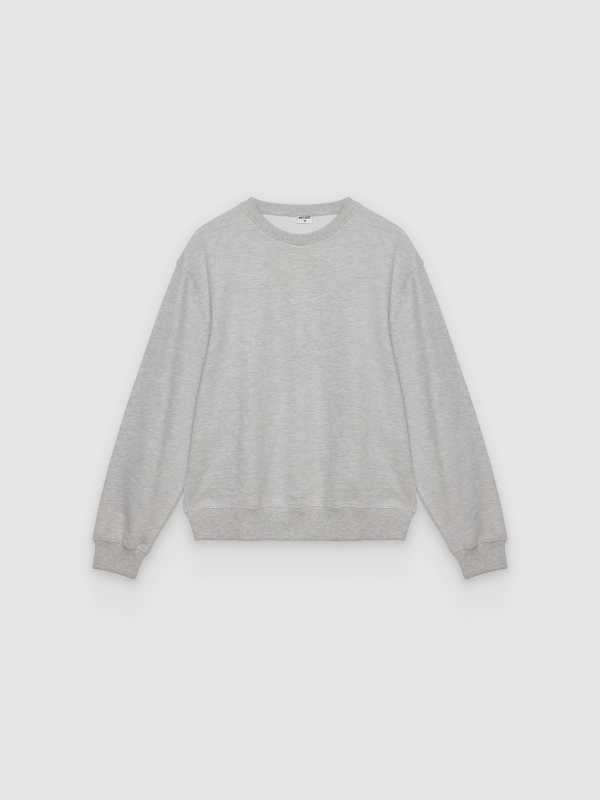  Basic oversized sweatshirt melange grey front view