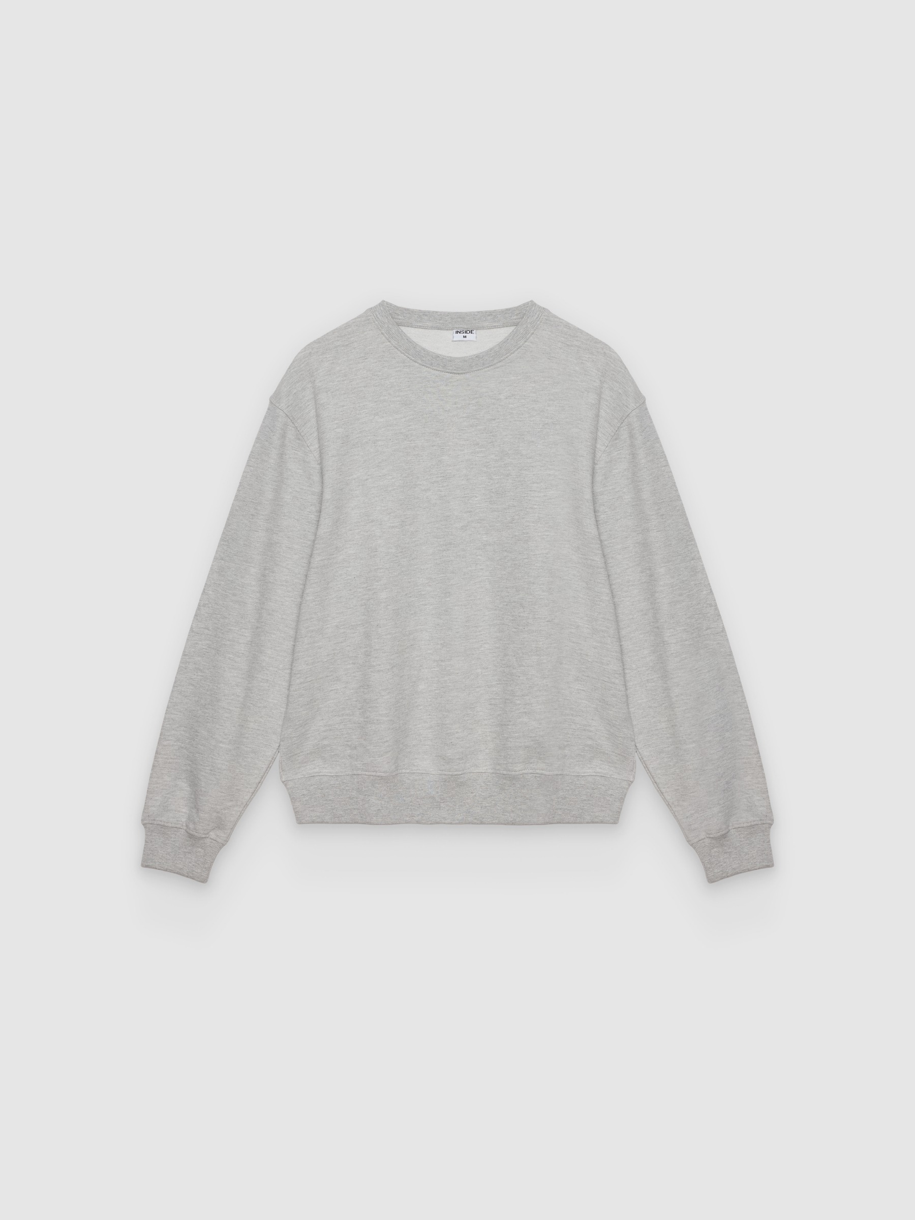  Basic oversized sweatshirt melange grey front view
