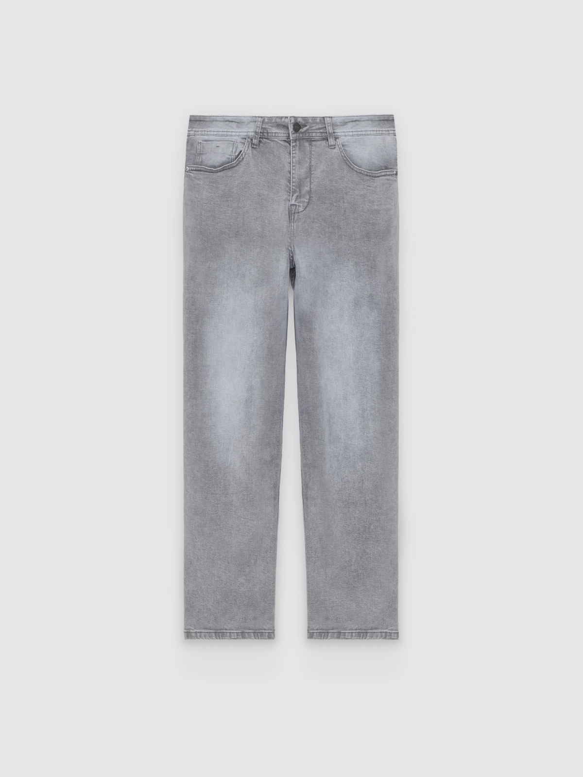 %Pto% Jeans cinzentas de corte regular cinza vista frontal