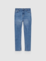 %Pto% Jeans mid rise skinny push up azul claro vista frontal