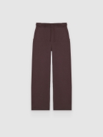 %Pto% Wide-leg tracksuit bottoms chocolate front view