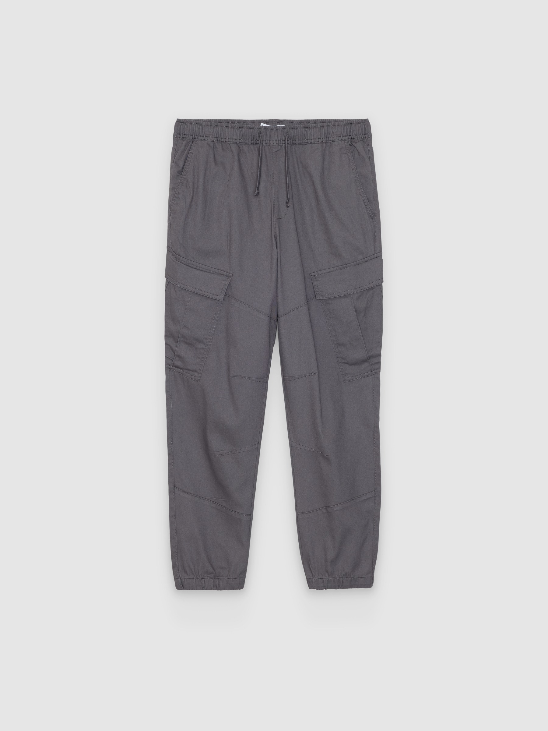  Calça cargo jogger de cintura alta crua vista frontal