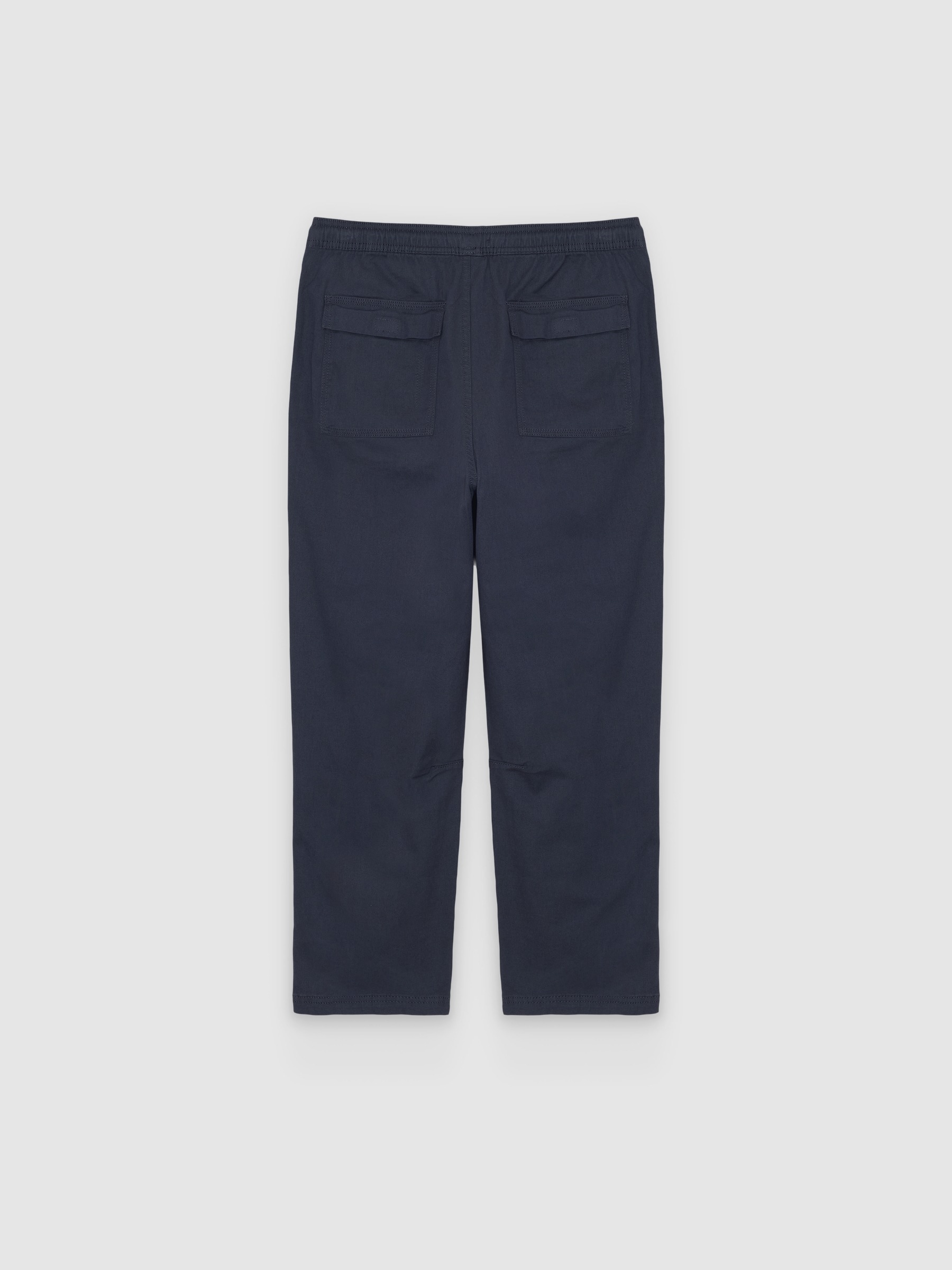 Jogger algodón tiro alto azul marino vista general frontal