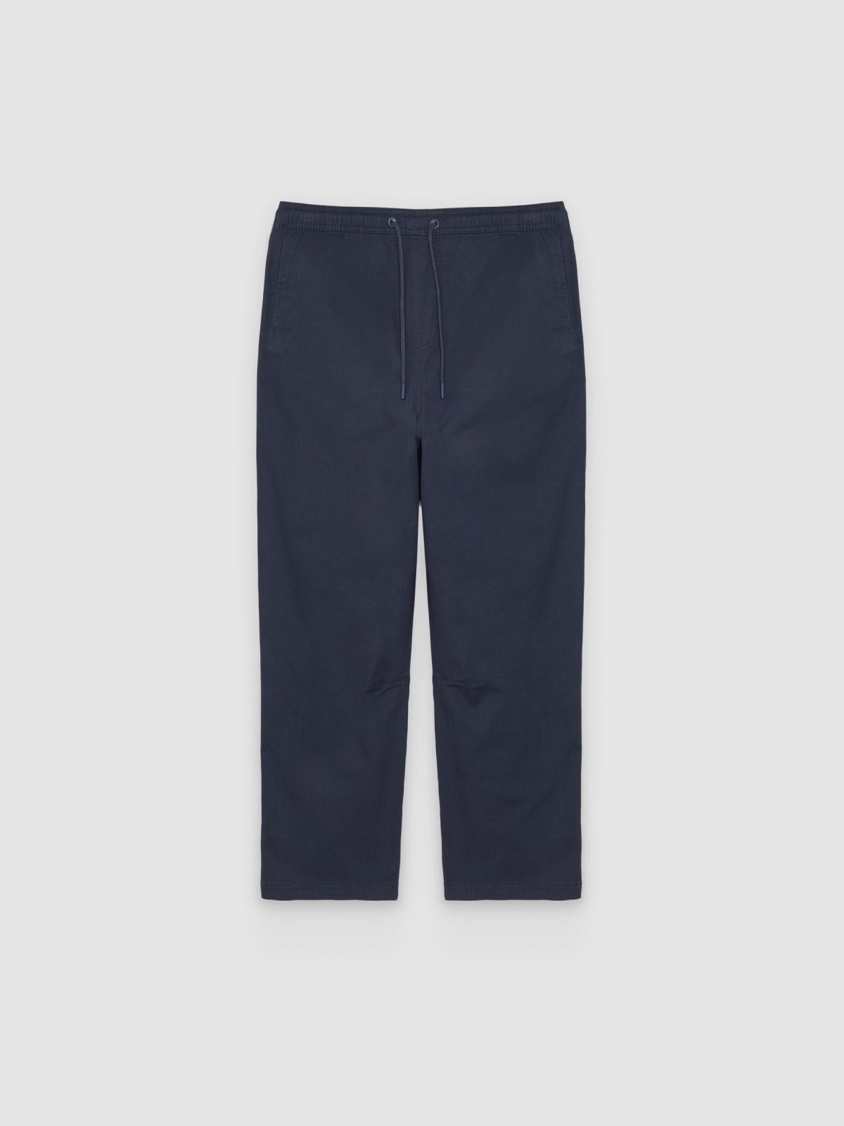 Jogger de algodão de cintura alta azul marinho vista traseira