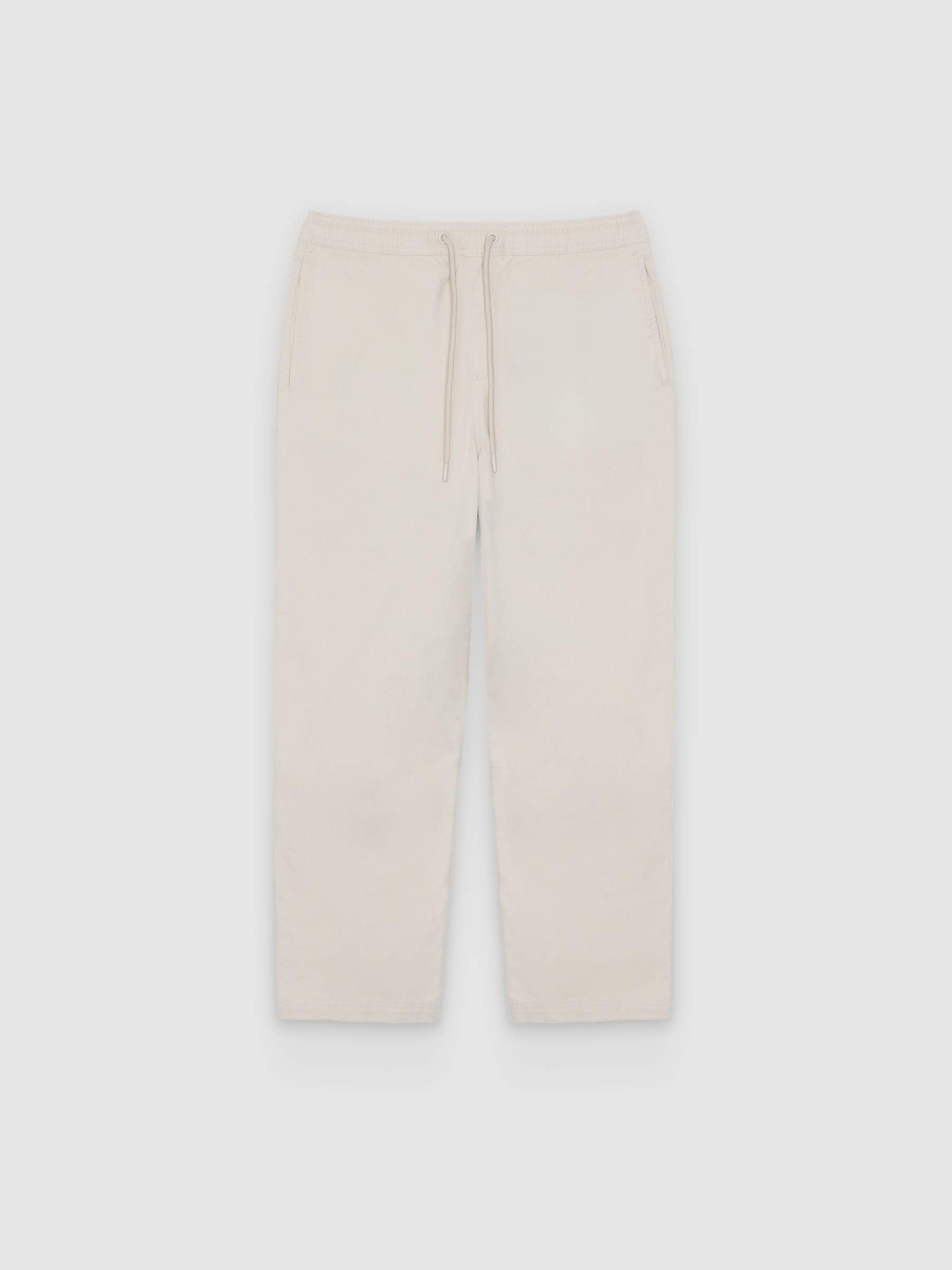  High-waisted cotton jogger raw front view