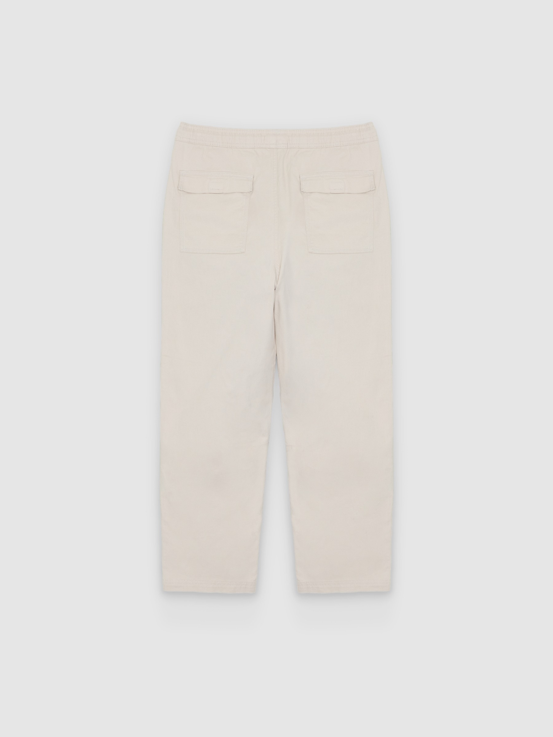 Jogger algodón tiro alto crudo vista frontal