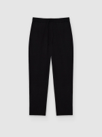 %Pto% Regular high-rise jogger pants black front view