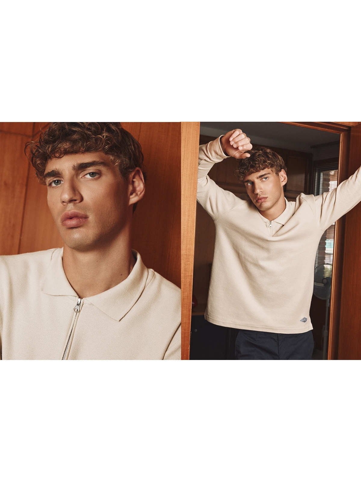 %NewExtra% Plain long-sleeve oversized polo raw