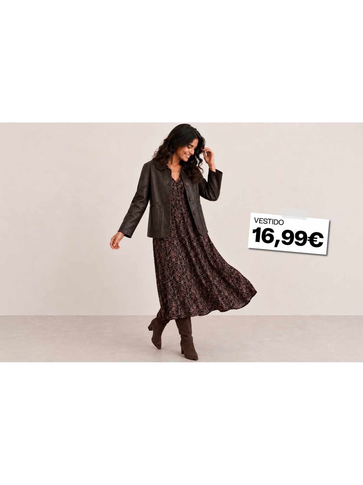 %Extra%%Cover% Midi floral textured dress
