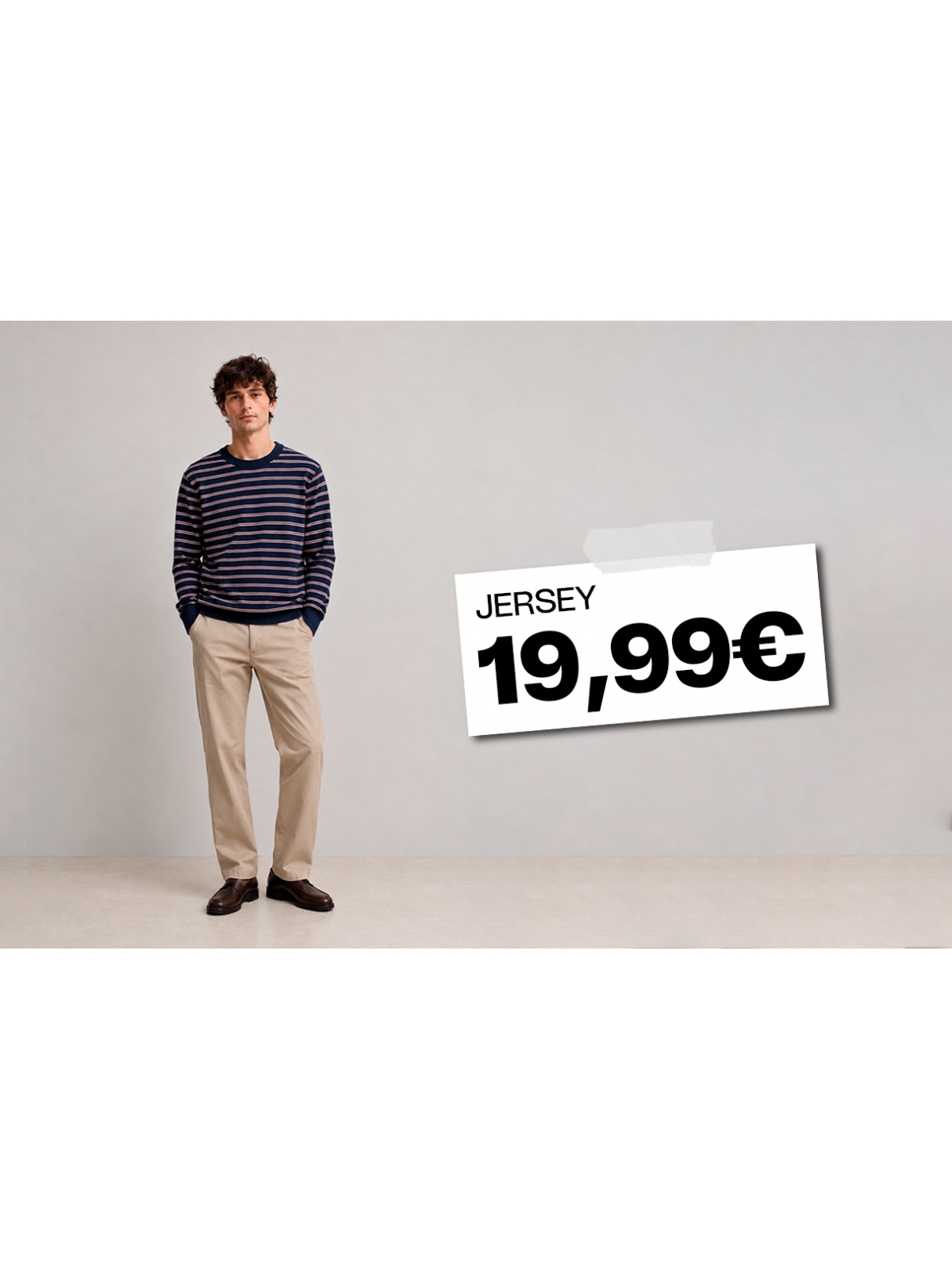 %Extra%%Cover% Suéter de tricô listrado regular