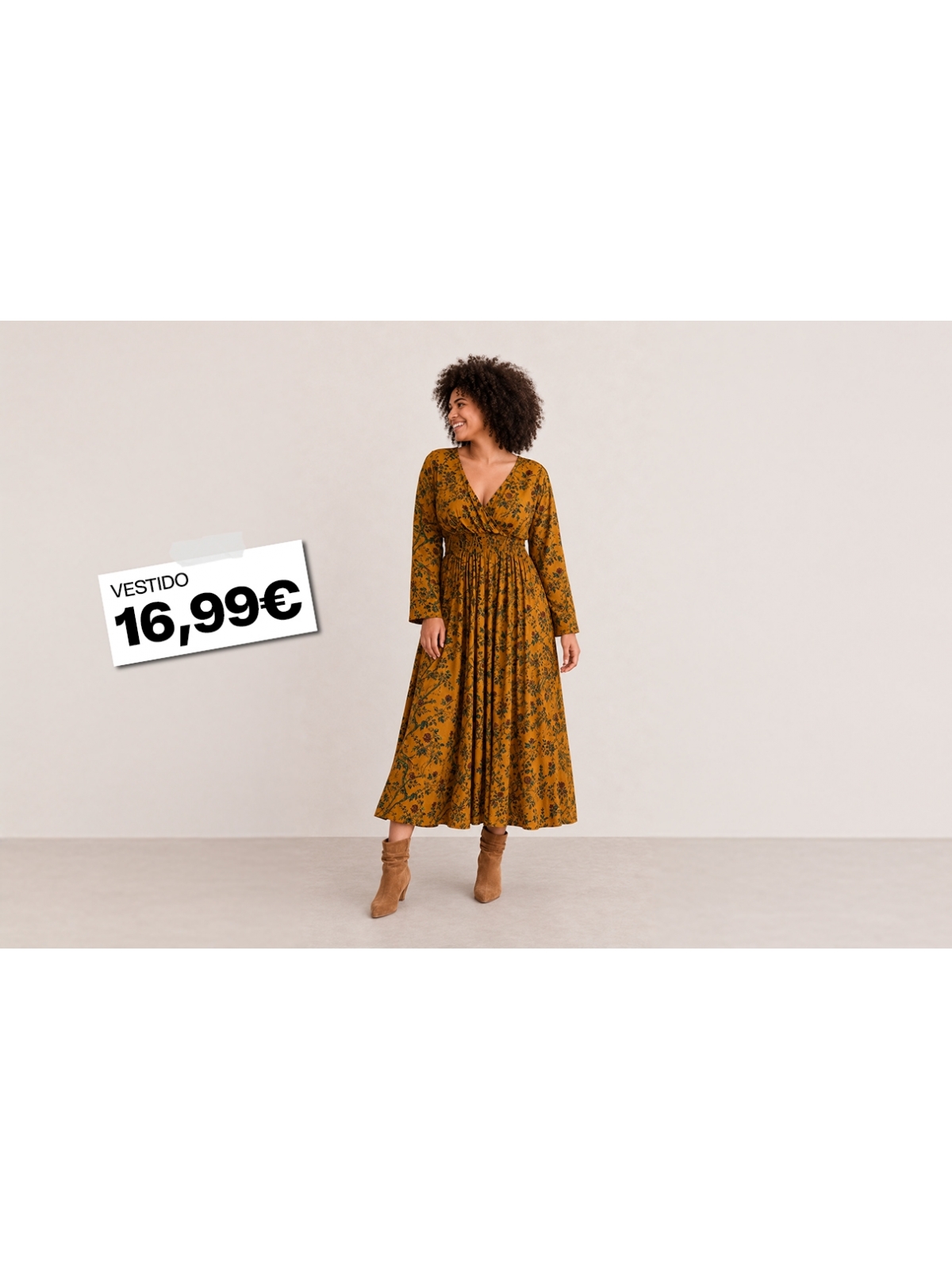 %Extra%%Cover% Floral crossover midi dress