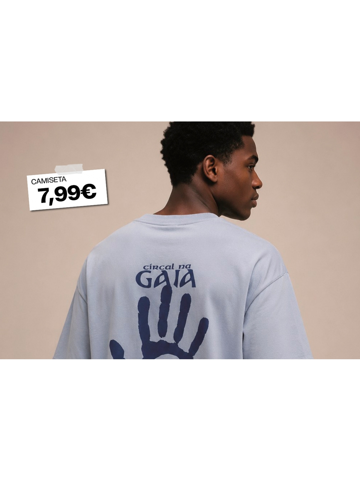 %Extra%%Cover% Camiseta estampada à mão
