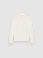 %Pto% Basic slim turtleneck T-shirt off white front view