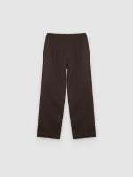%Pto% Carrot wide-leg pants chocolate front view