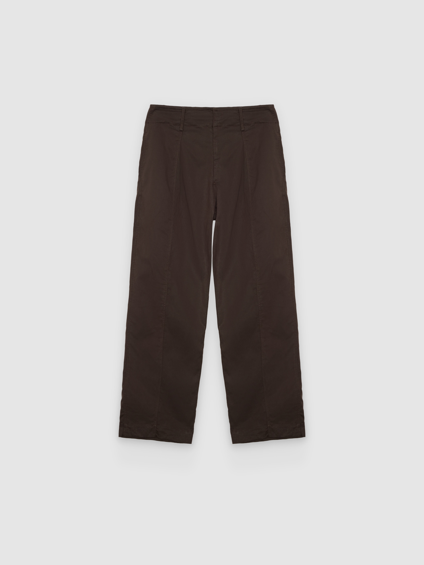  Calça carrot wide leg chocolate vista frontal