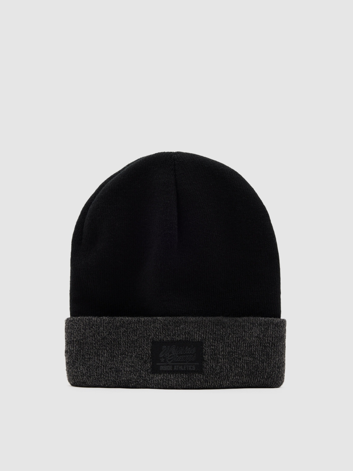 Turned-up hat dark grey 45º front view