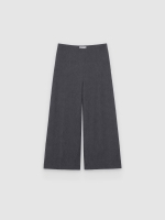 %Pto% Casual wide-leg pants medium grey front view