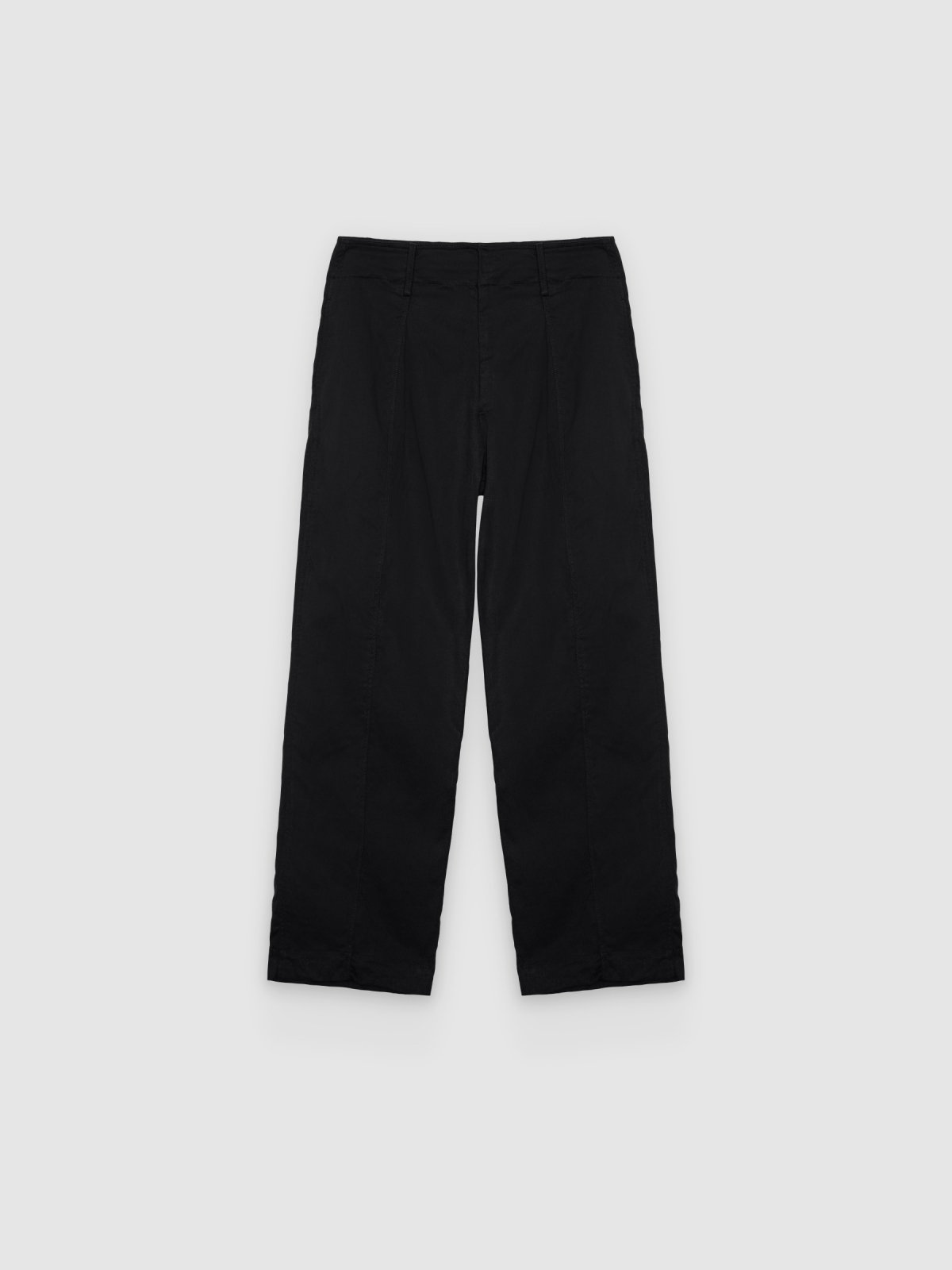%Pto% Carrot wide-leg pants black front view