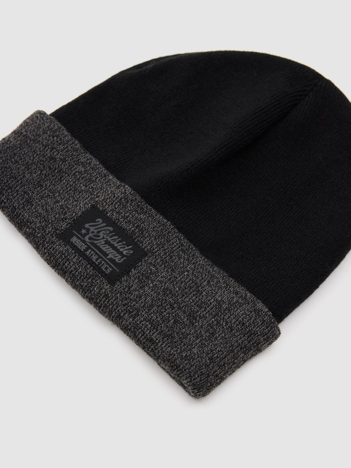 Turned-up hat dark grey front view