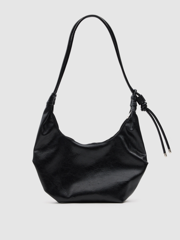 Faux leather shoulder bag