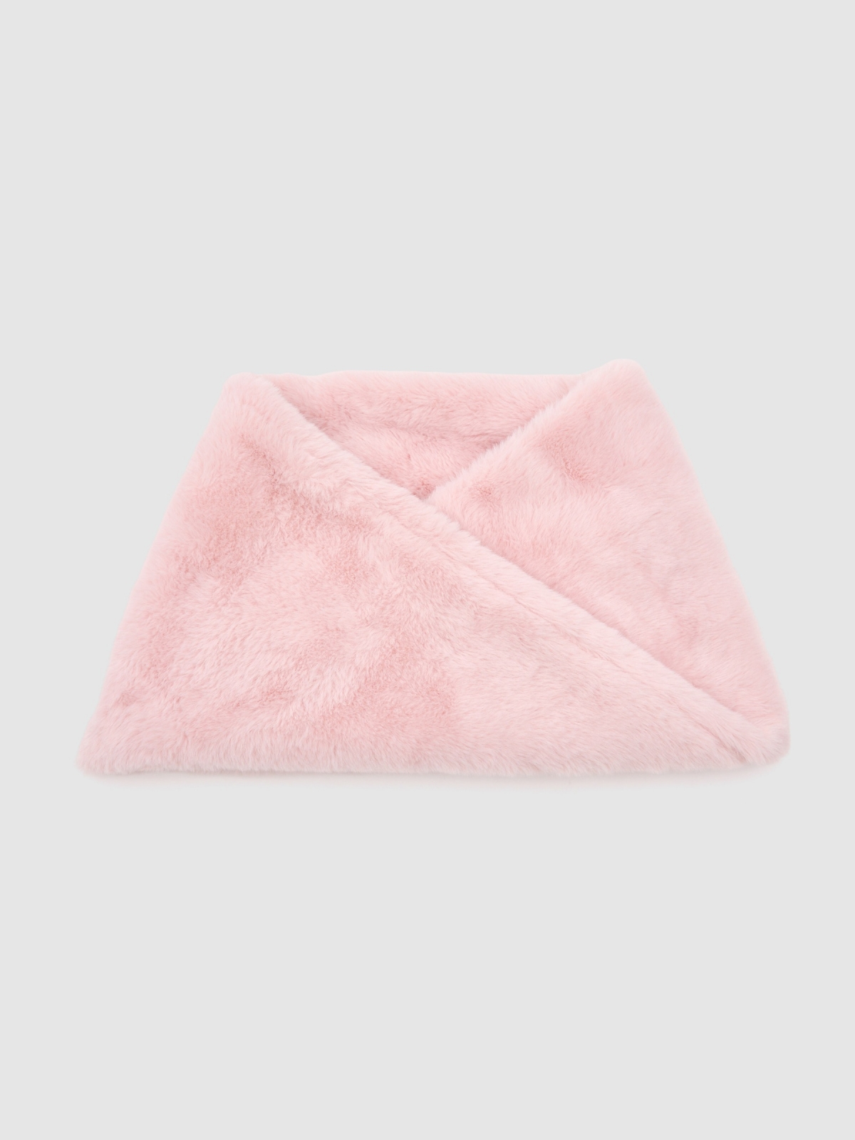 Neck scarf 25x42cm pink rolled view