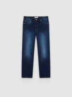 %Pto% Jeans regular de cintura alta em denim azul vista frontal