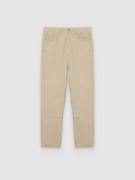 %Pto% Jeans carpenter largos cintura alta bege vista frontal