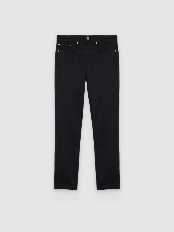  Jeans slim tiro alto negros negro vista frontal