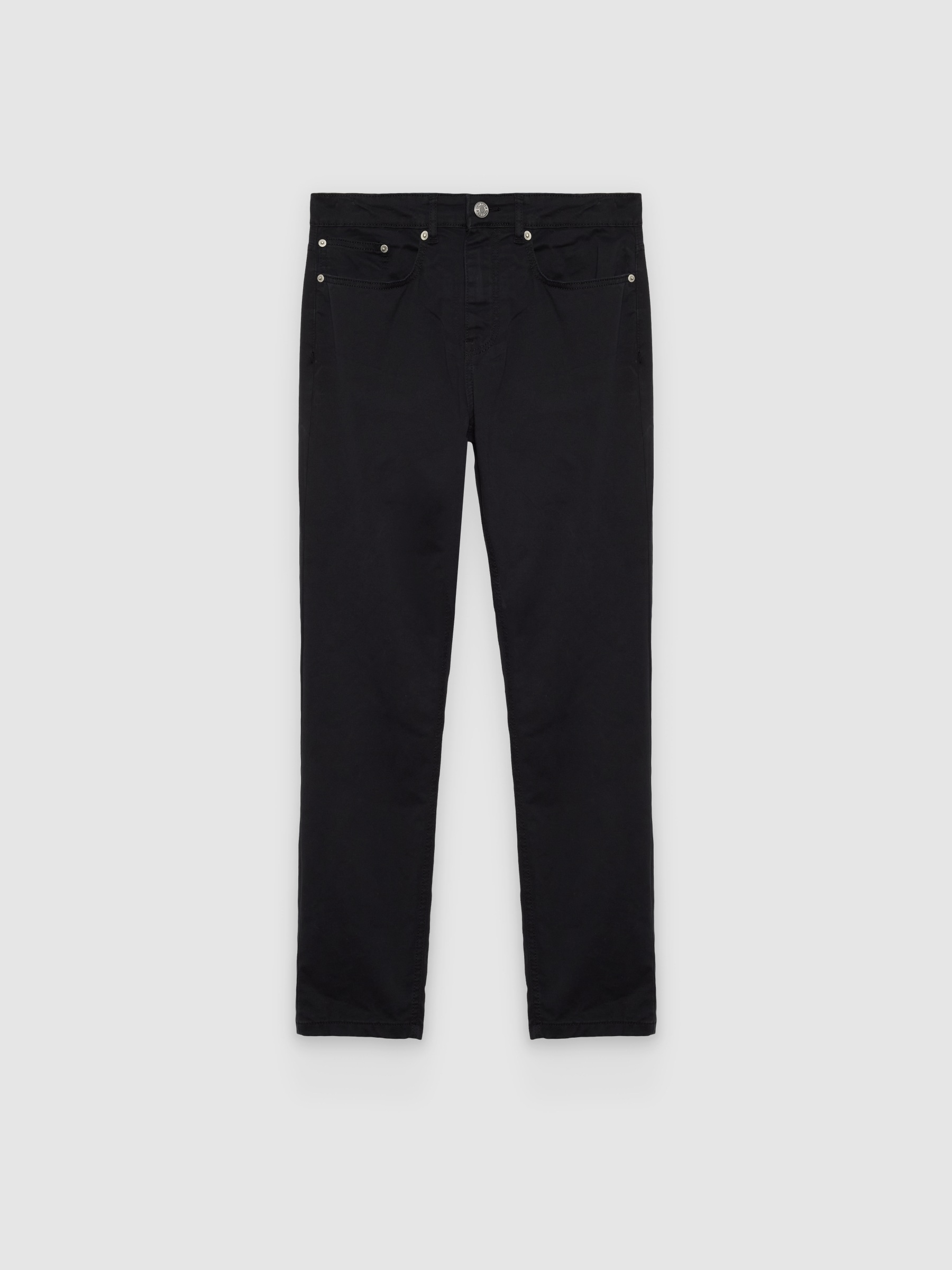  Jeans slim tiro alto negros negro vista frontal
