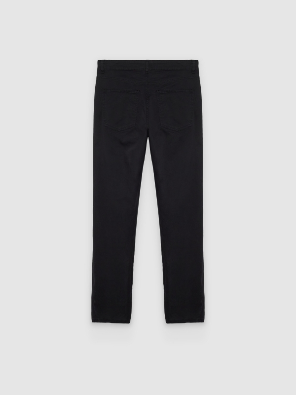 Jeans slim tiro alto negros negro vista trasera