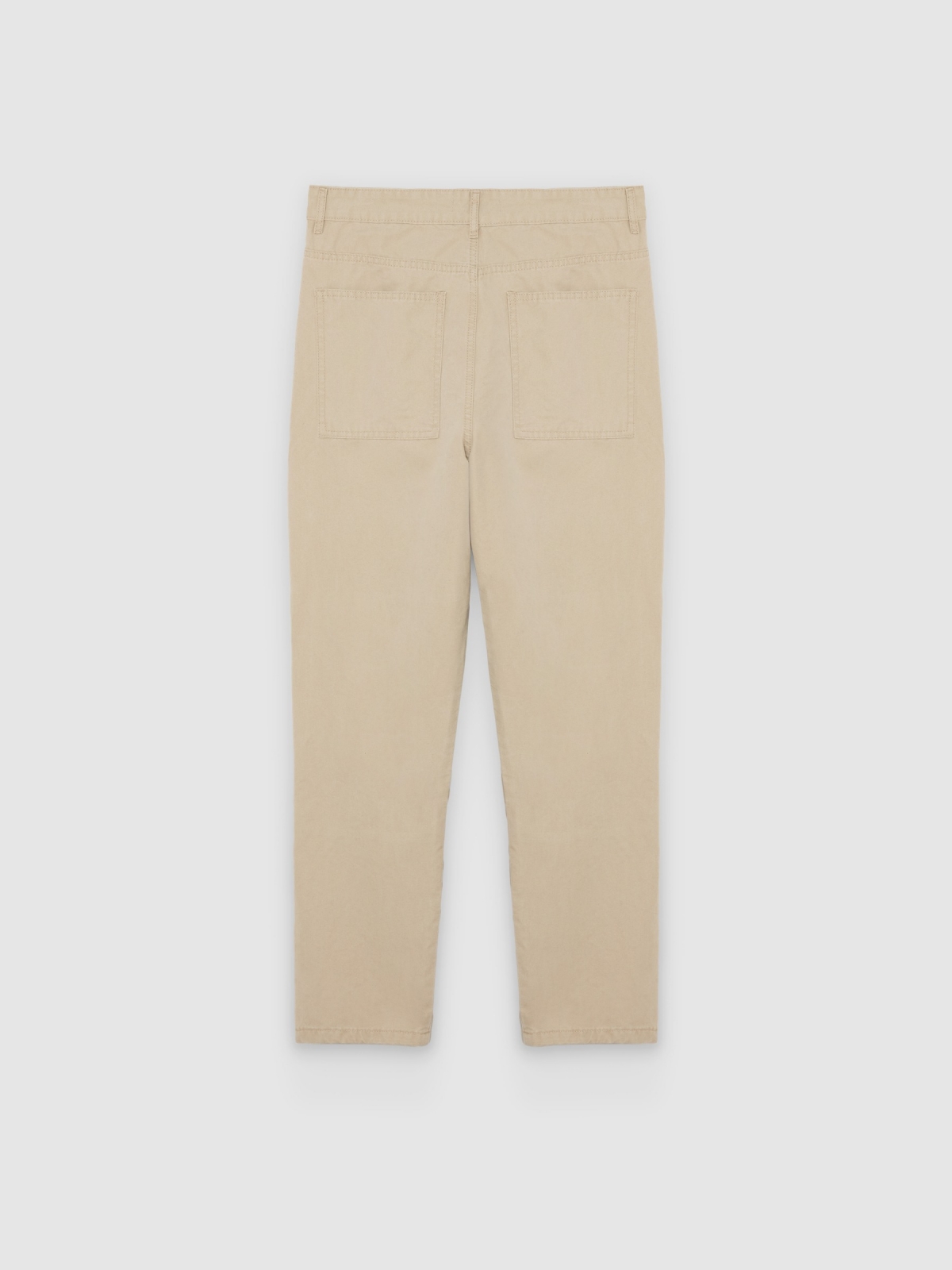 Wide high-rise carpenter jeans beige back view