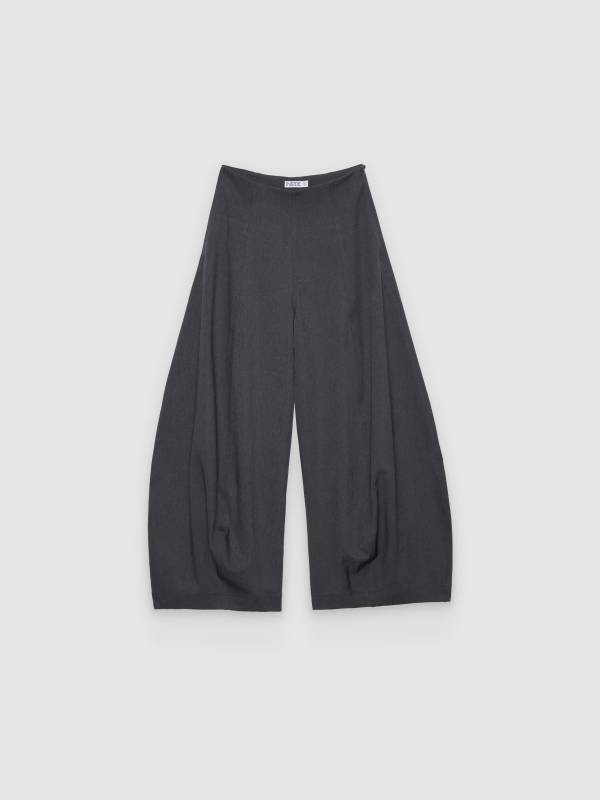  Pantalón wide leg casual gris medio vista frontal