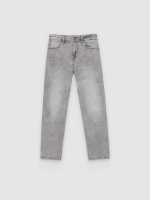 %Pto% Jeans cinzentas de corte regular cinza vista frontal