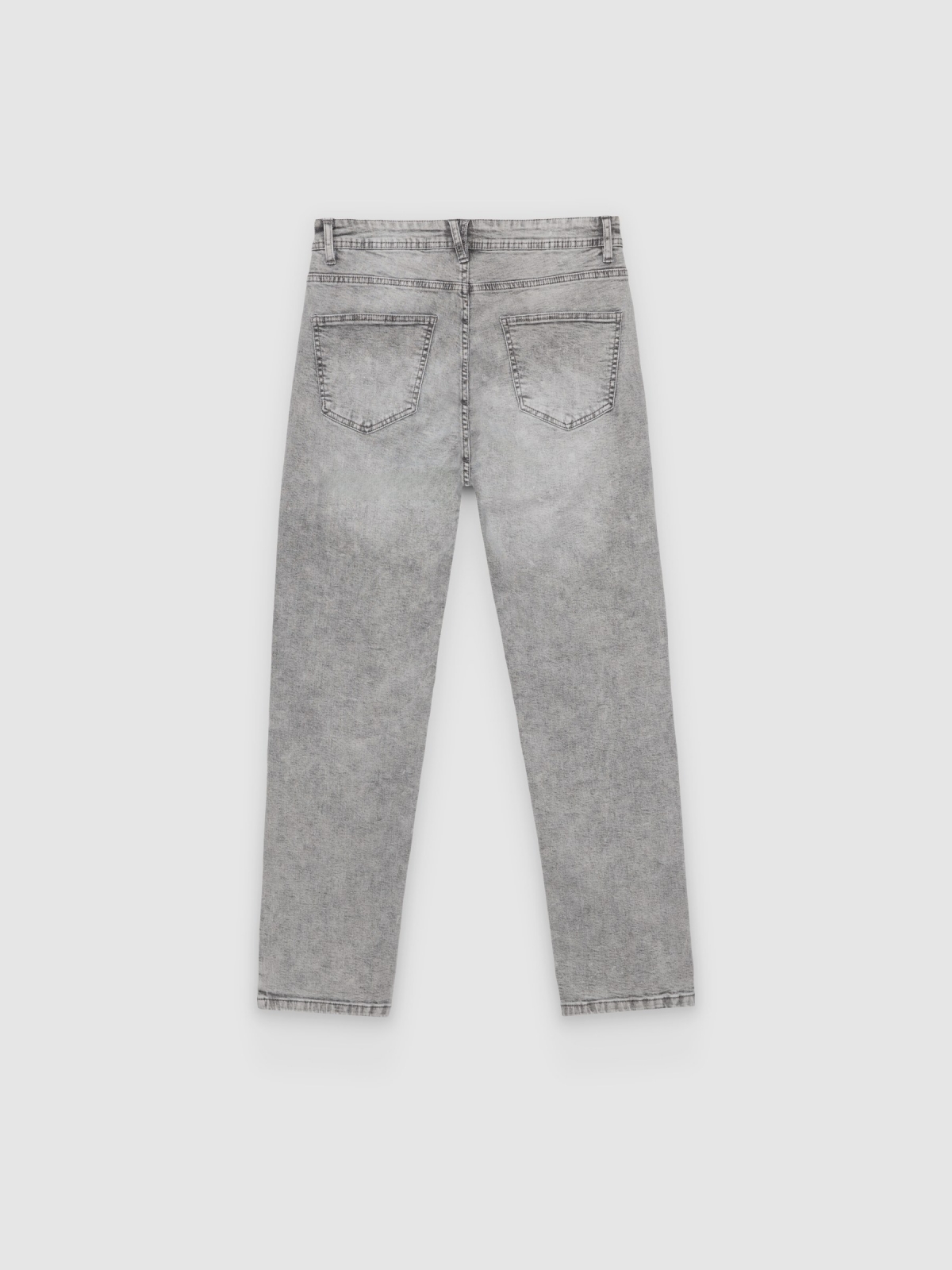 Jeans cinzentas de corte regular cinza vista traseira