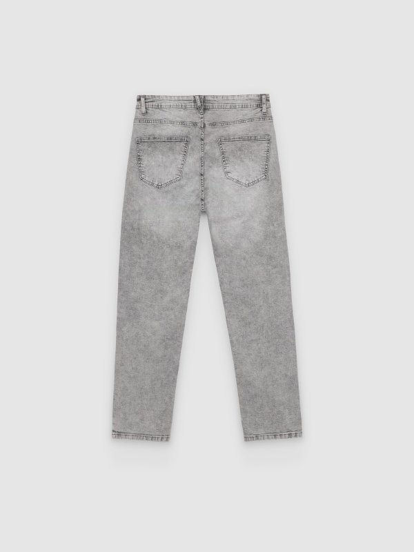Jeans cinzentas de corte regular cinza vista traseira