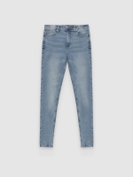 %Pto% Jeans mid rise skinny push up azul claro vista frontal
