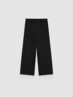 %Pto% Pantalón culotte tiro alto negro vista frontal