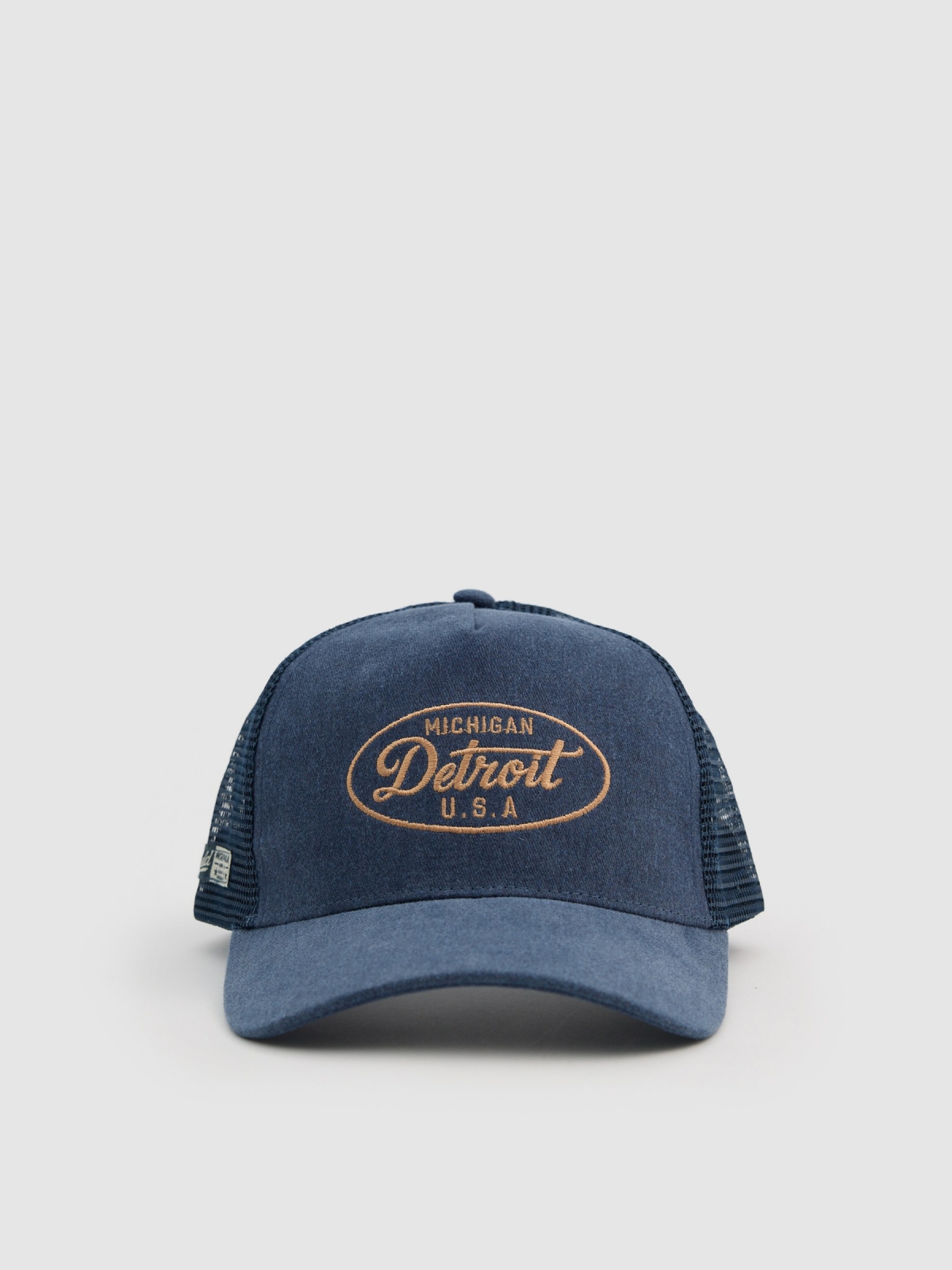 Detroit Trucker Cap blue 45º front view