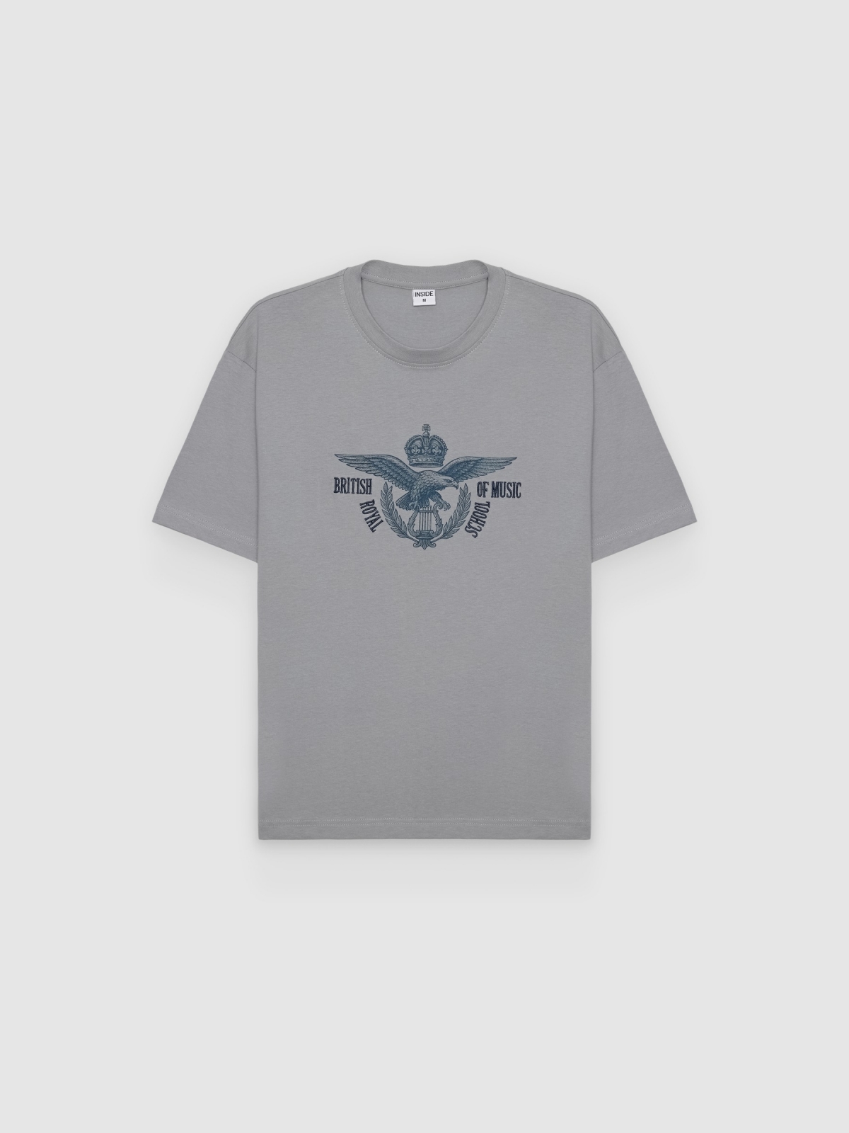 %Pto% Camiseta estampado british gris azulado vista frontal