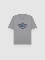 %Pto% Camiseta estampado british gris azulado vista frontal