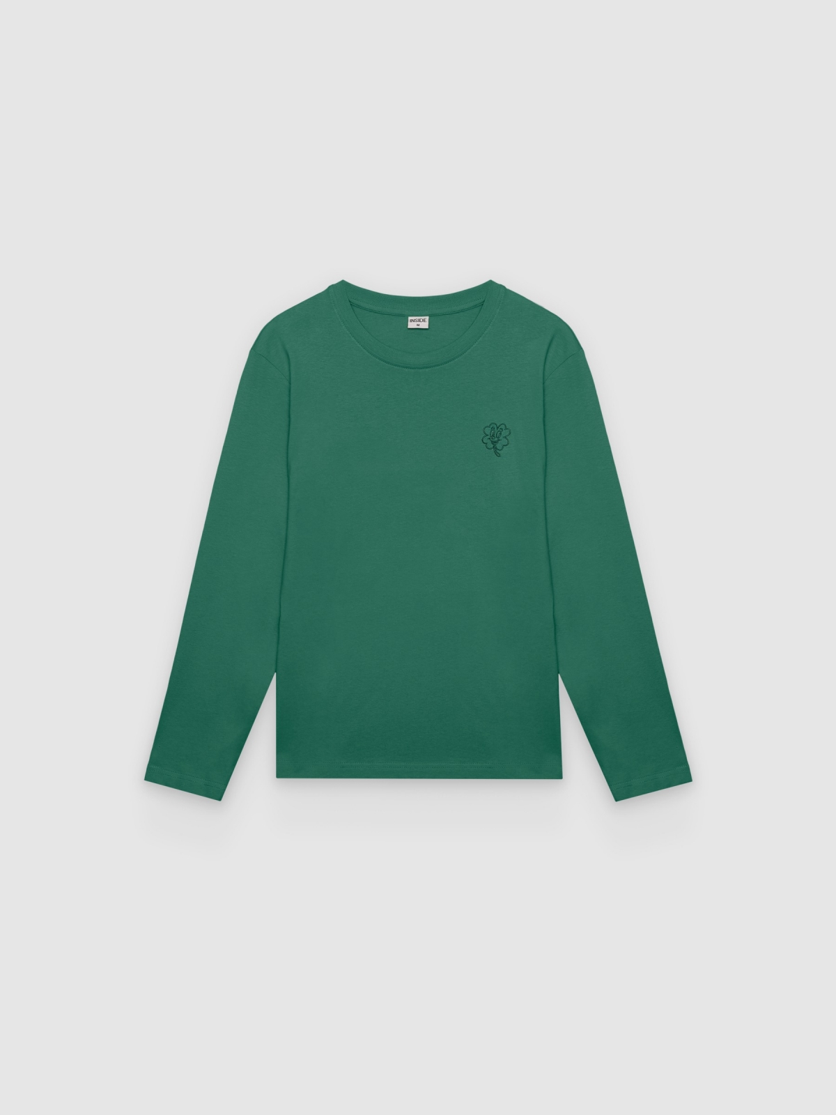 %Pto% St Patrick Long Sleeve T-shirt green front view