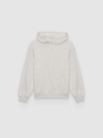 %Pto% Soft hoodie sweatshirt light melange front view